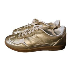 Rachel‎ Roy Riz Gold Matte Sneakers 8 New Women’s Metallic Fashion Shoes